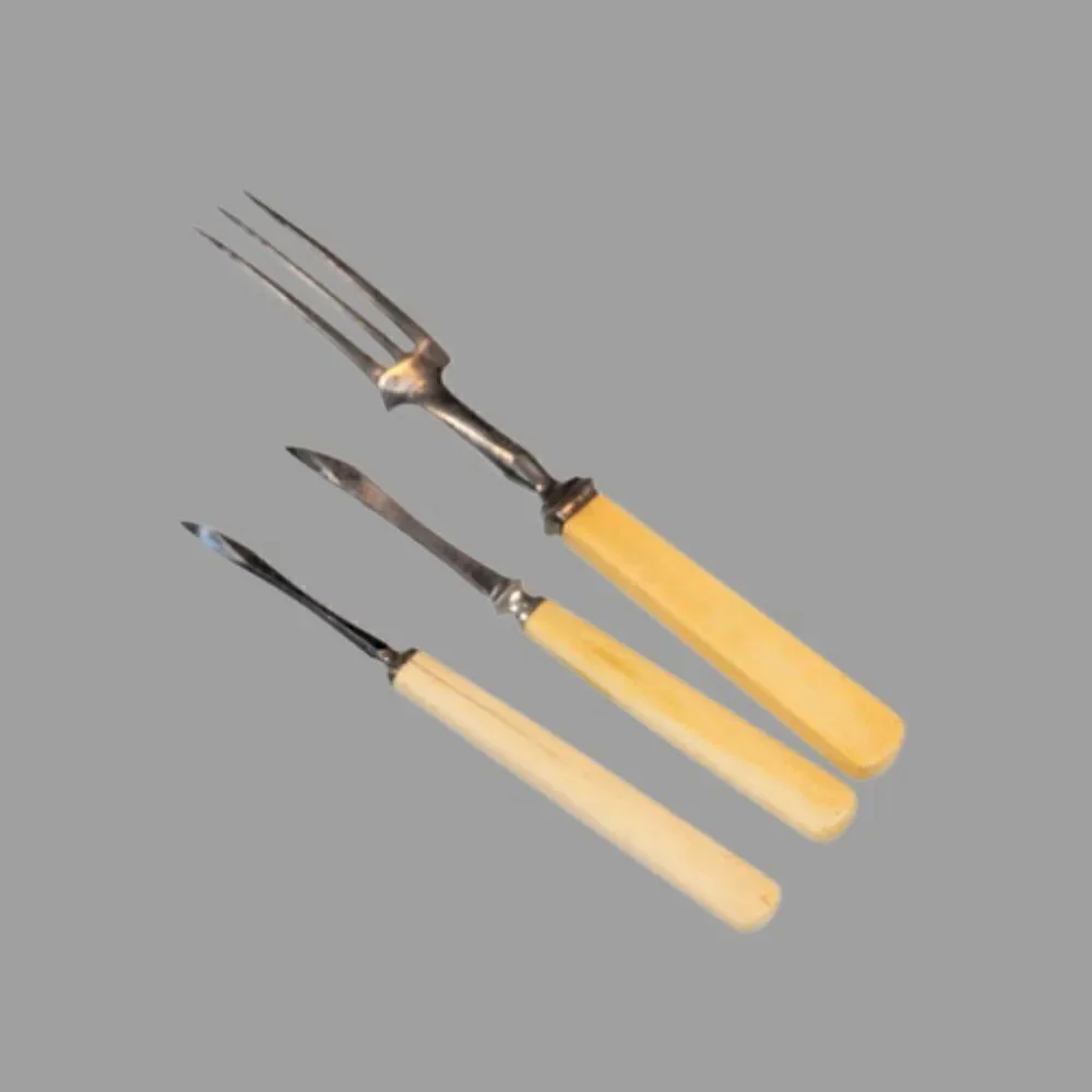 Antique 2 Nut Picks And 1 Fork Bakelite Handles Grandmas Kitchen
